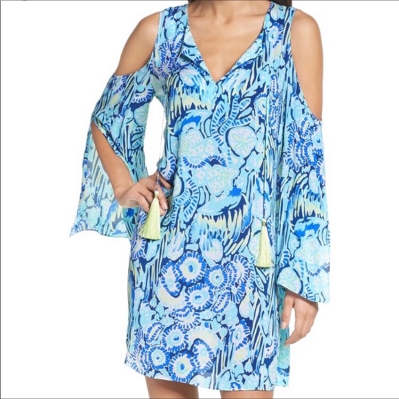 lilly pulitzer cold shoulder dress
